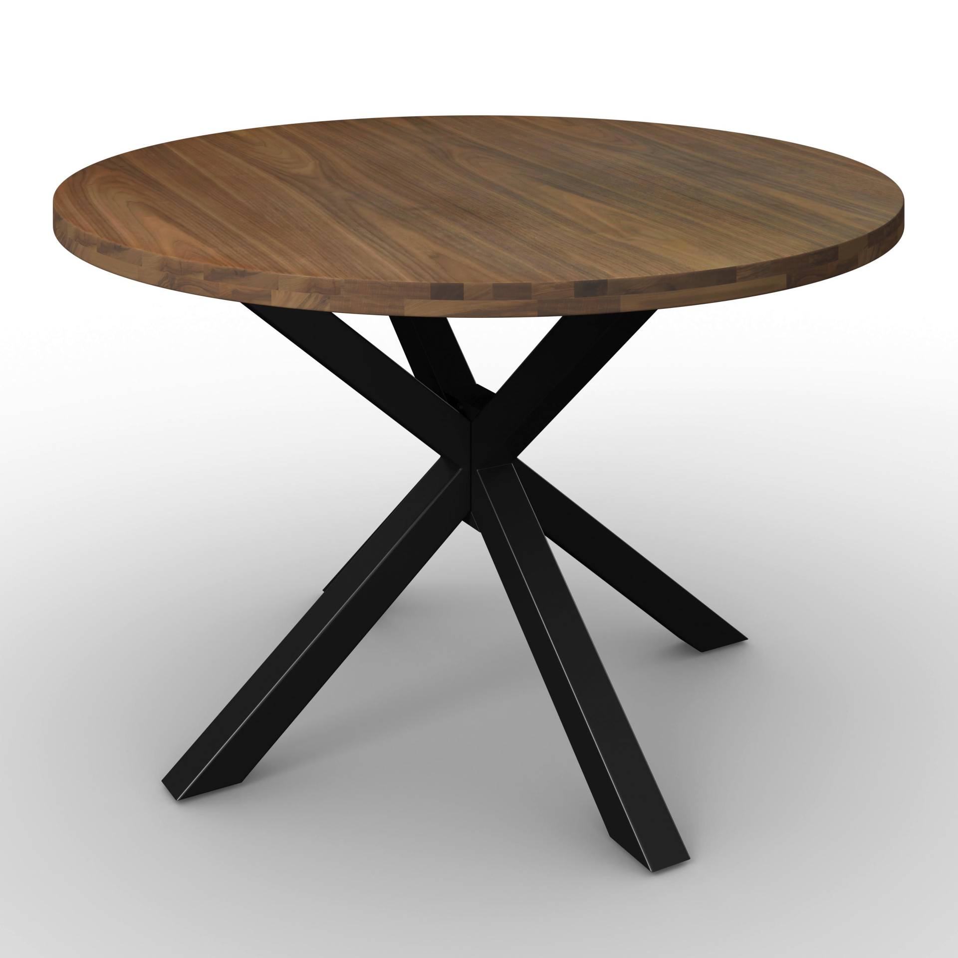 Esstisch Rene Akazie massiv Walnuss furniert Ø ca. 120 cm