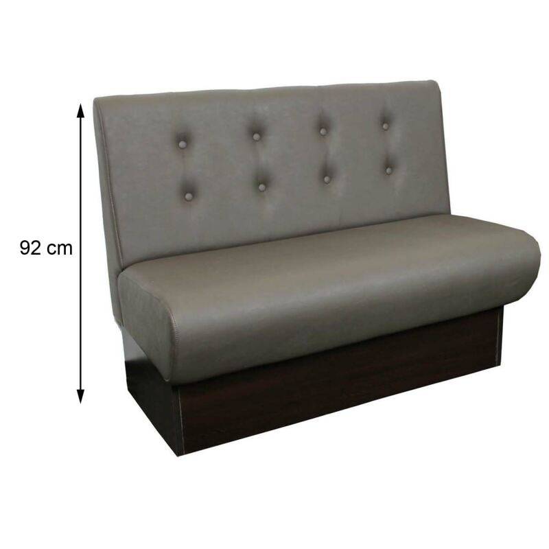 Esszimmerbank mit geknöpfter Rückenlehne Norbert A1 Höhe 92 cm 140 cm Webstoff