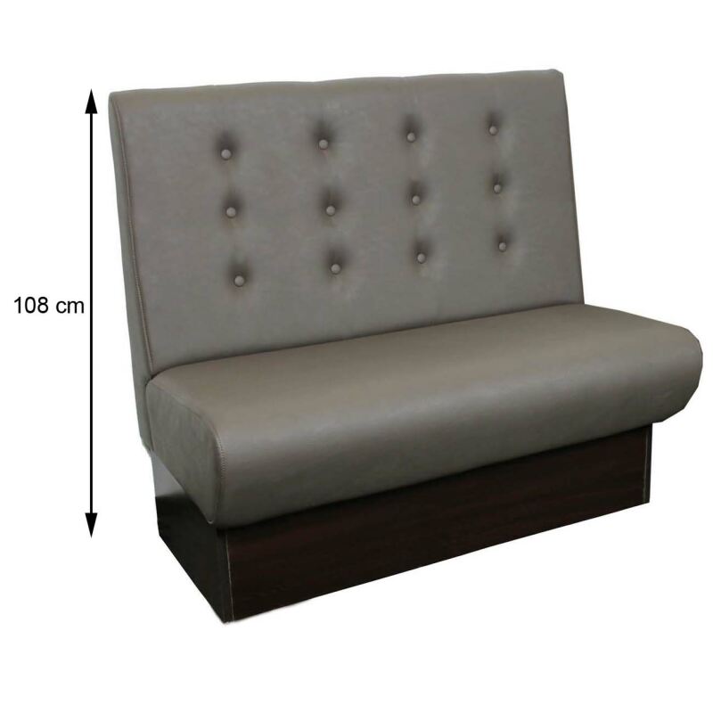 Esszimmerbank mit geknöpfter Rückenlehne Norbert A2 Höhe 108 cm 110 cm Microfaser Samtoptik