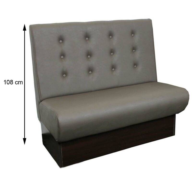 Esszimmerbank mit geknöpfter Rückenlehne Norbert A2 Höhe 108 cm 200 cm Leder