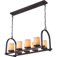 Esszimmerlampe AMBAR Stein Metall 91cm lang Rustikal von ELSTEAD
