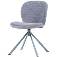 Esszimmerstuhl Femke 2er-Set aus Chenille in Blau - moderner Drehstuhl mit weichem Bezug Esszimmerstuhl Femke 2er-Set aus Chenille in Blau - moderner Drehstuhl mit weichem Bezug