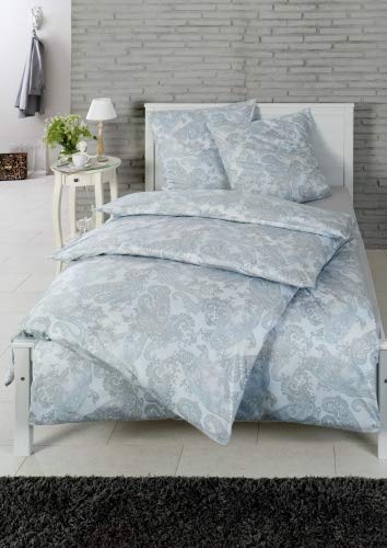 Estella Paisley Bettwäsche Dominik Mako Interlock Jersey 6309 Farbe: türkis Größe 155x220 cm + 80x80 cm