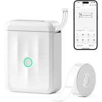 Etikettendrucker Upgrade, Mini Bluetooth Etikettiergerät Beschriftungsgerät Selbstklebend, Tragbares Sticker drucker Label Printer mit iOS Android,