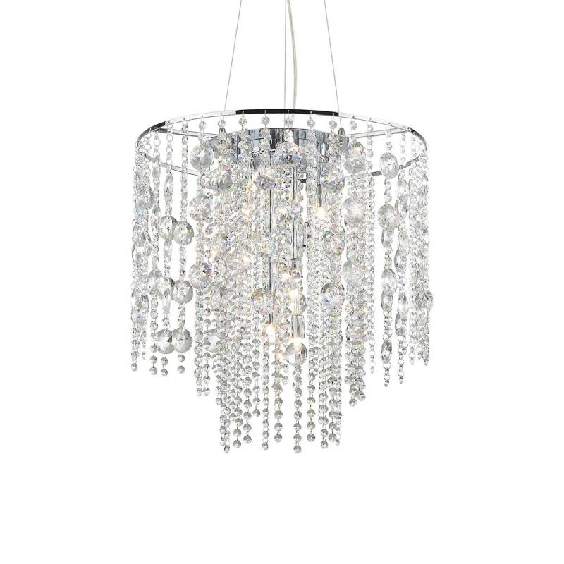 Evasione SP10 Kristallglas Kronleuchter 10-flammig, Chrom, Ø: 51 cm