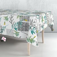 Exma Tischdecke Wachstuch Fleckenbeständige PVC-Tischdecke Wasserdicht und widerstandsfähig Leicht zu reinigen Küche und Wohnzimmer Tischdecke 100cm