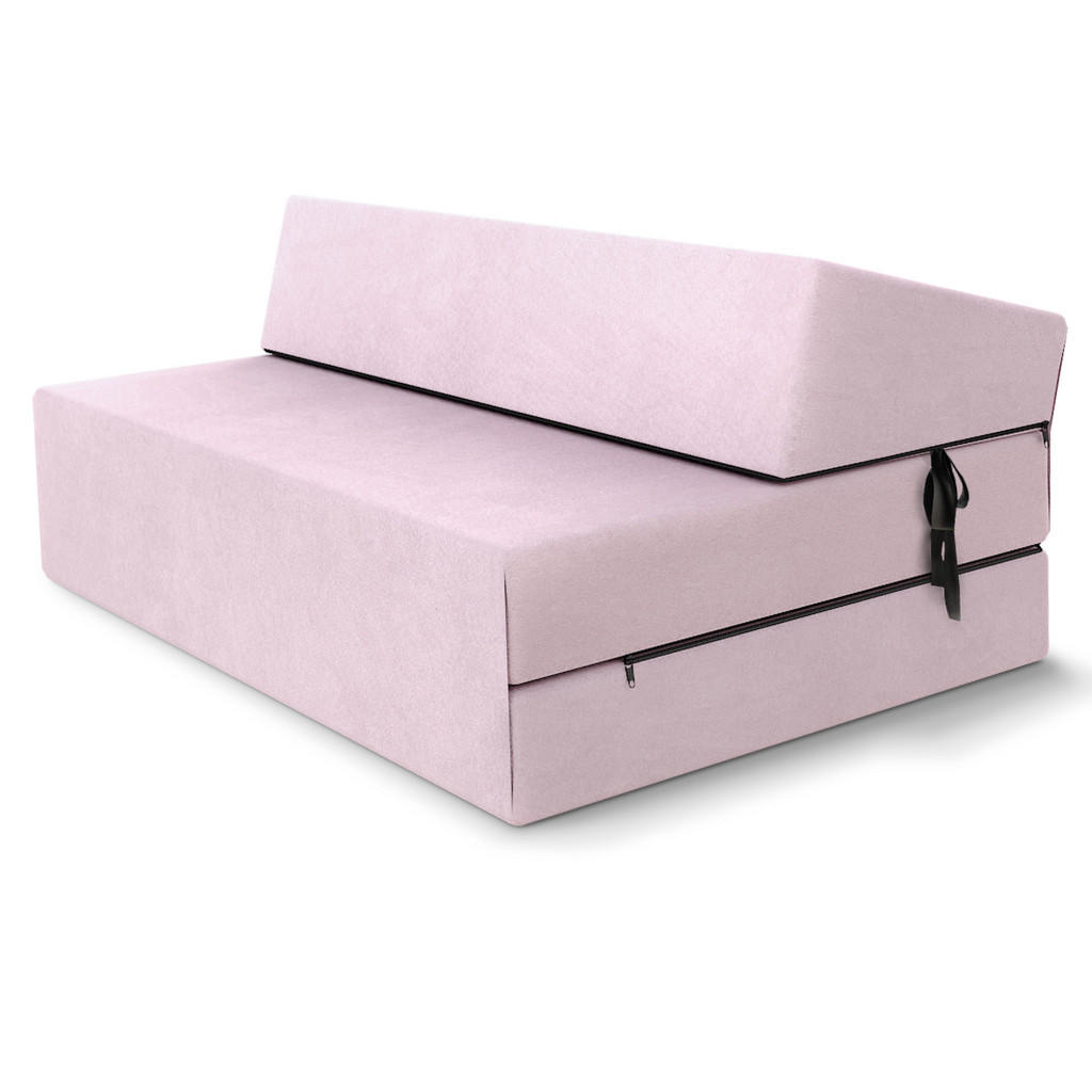 FDM Klappmatratze, Rosa, Textil, H3, Füllung: Kaltschaum, Rechteckig, 120x200 cm, Oeko-Tex®, atmungsaktiv, antibakteriell, Bezug abnehmbar/waschbar, Schlafzimmer, Matratzen Shop, Matratzen, Klappmatratzen von FDM