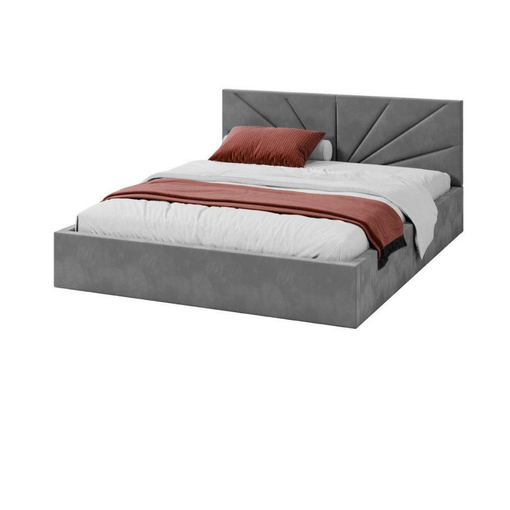 FDM Polsterbett, Graphit, Holzwerkstoff, 160x200 cm, Schlafzimmer, Betten, Polsterbetten von FDM