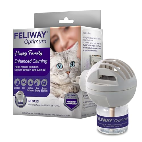 FELIWAY Optimum Cat Enhanced Calming Pheromon-Diffusor, 30 Tage Starter-Set (48 ml) von FELIWAY