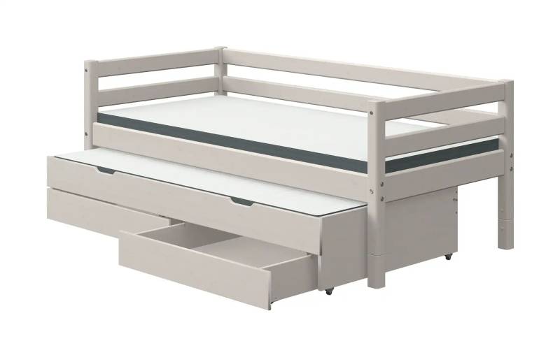 FLEXA Bett mit Ausziehbett und Schubladen  Flexa Classic ¦ grau ¦ Maße (cm): B: 100 H: 81 Kindermöbel > Kinderbetten - Höffner