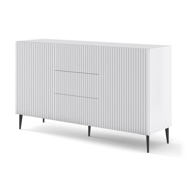 FURNLUX SIDEBOARD Weiß, Schwarz