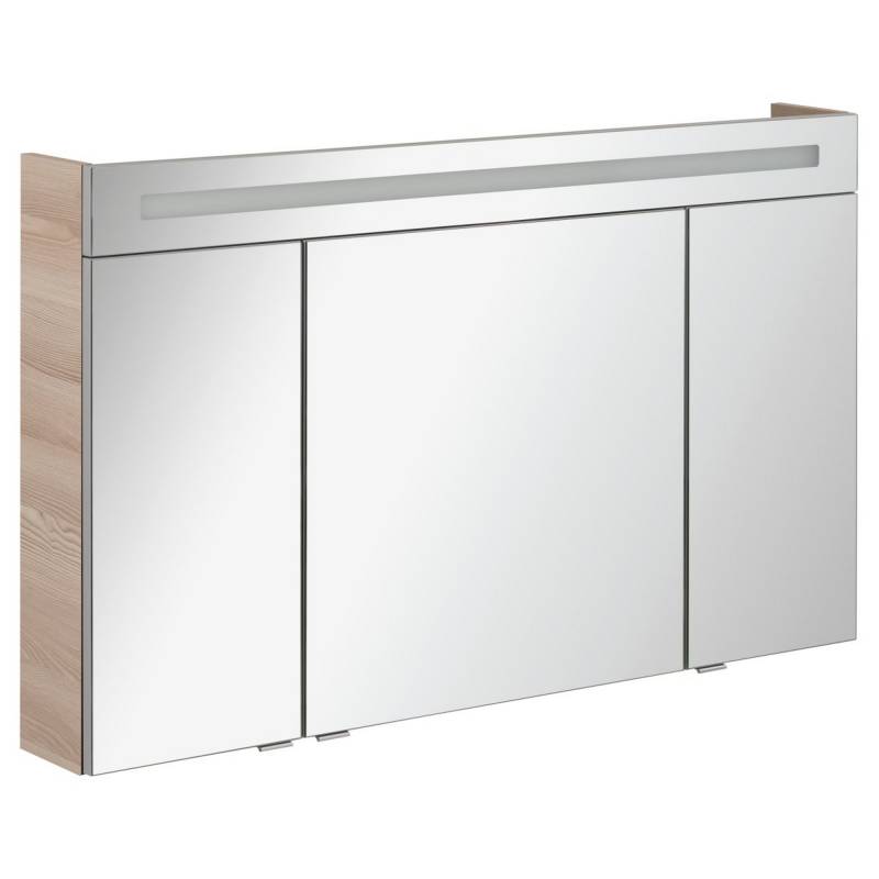 Fackelmann LED-Spiegelschrank 'B.Clever' braun glänzend 120 x 70,6 x 15,8 cm