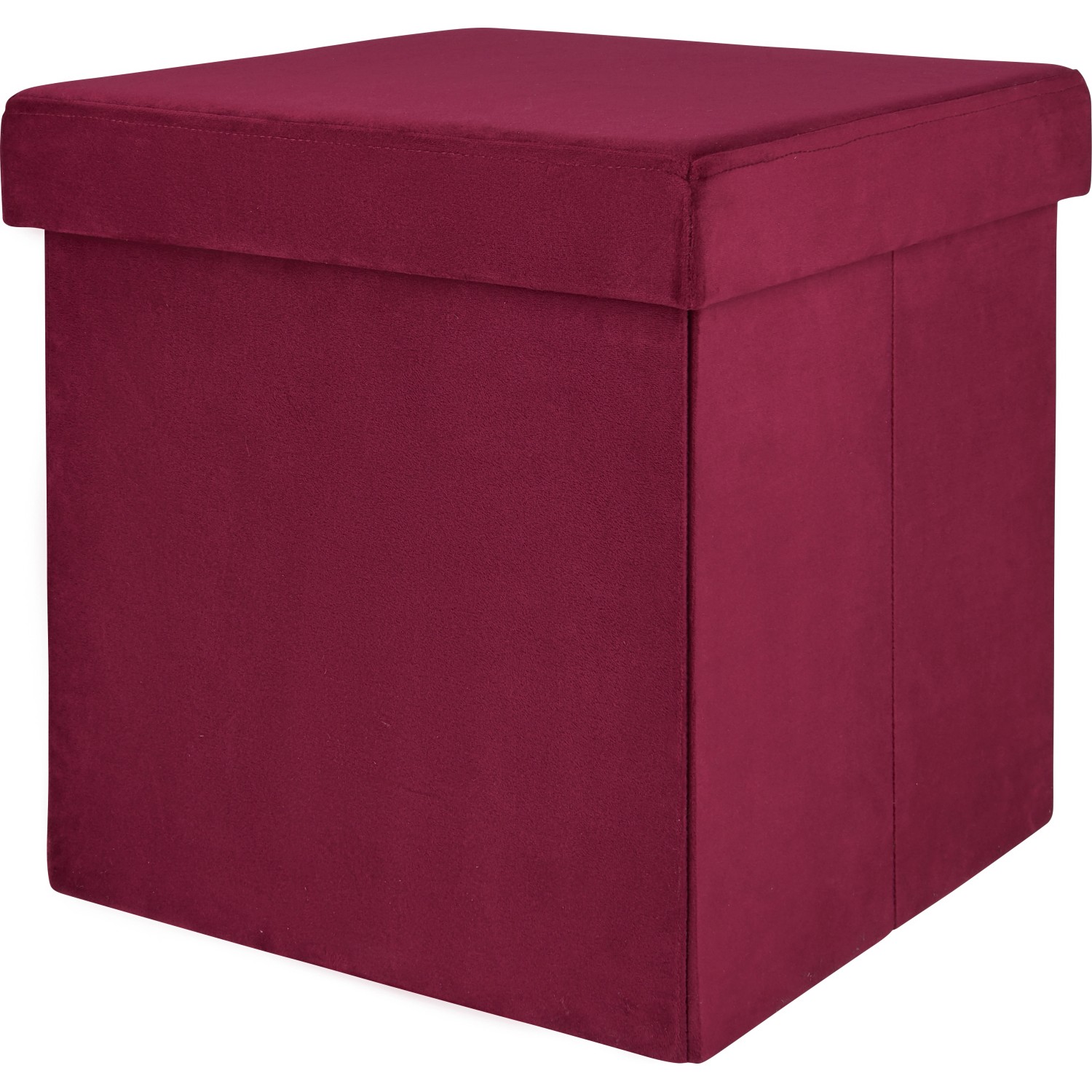 Falt-Hocker Blush Bordeaux 38 cm x 38 cm x 38 cm Burgunderrot von -