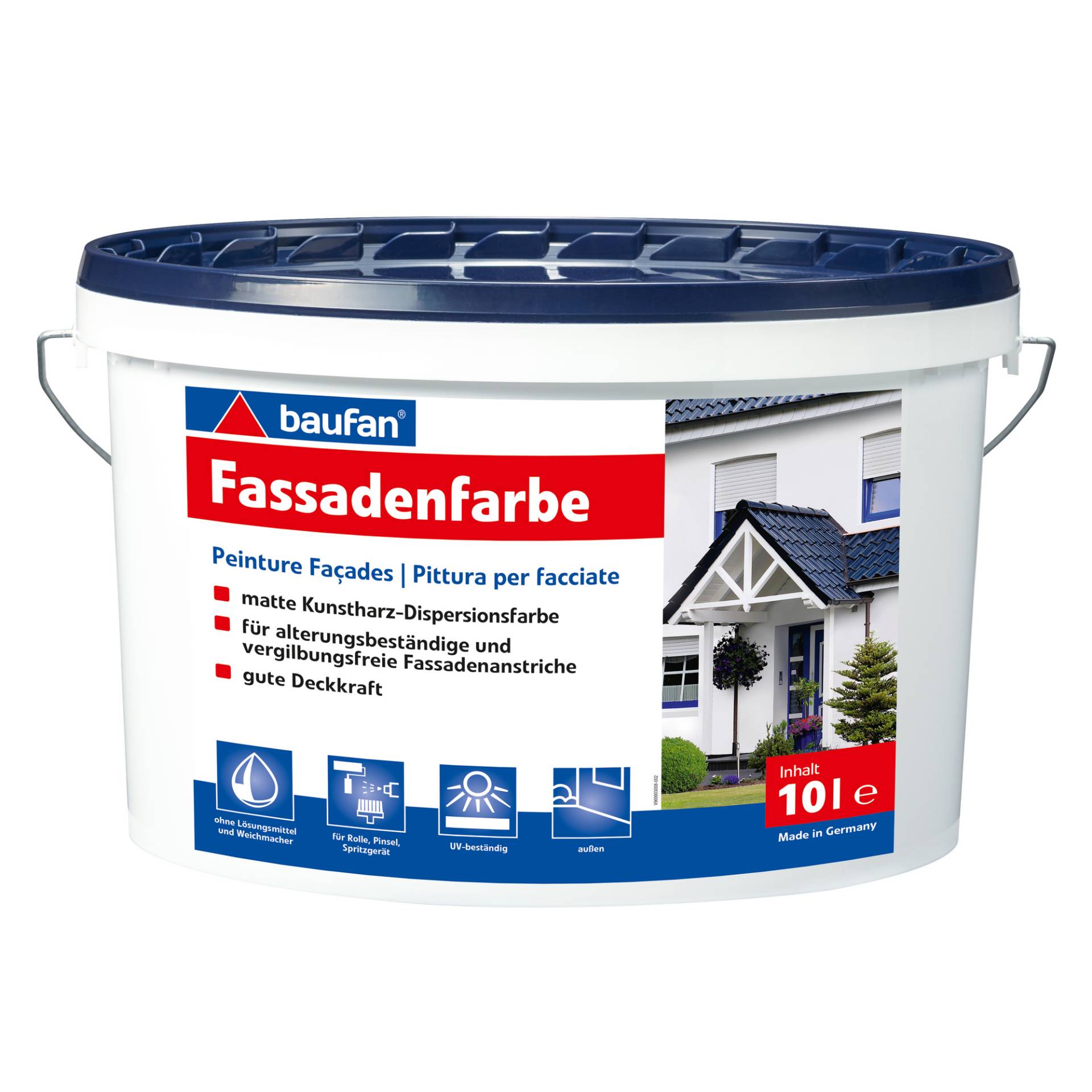 Baufan Fassadenfarbe weiß matt 10 l von Baufan