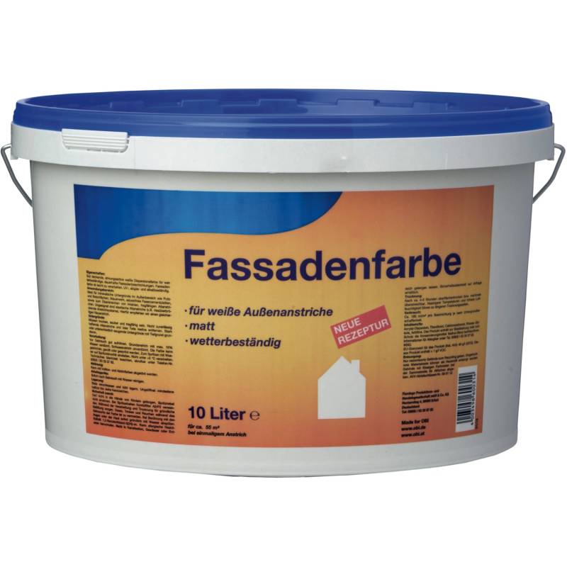 Fassadenfarbe Weiß matt 10 l Fassadenfarbe Weiß matt 10 l