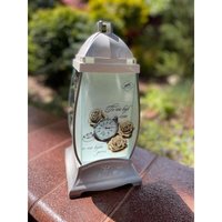 Fasslaterne / Uhr / weiß Fasslaterne / Uhr / weiß