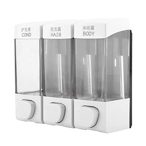 Seifenspender,1050ML Seifenspender Badezimmer Dusche Flüssigseife Shampoo Gel Spender 3 Flasche Wand montiert Flüssigmilch Lotion Seifenspender Set von Fdit