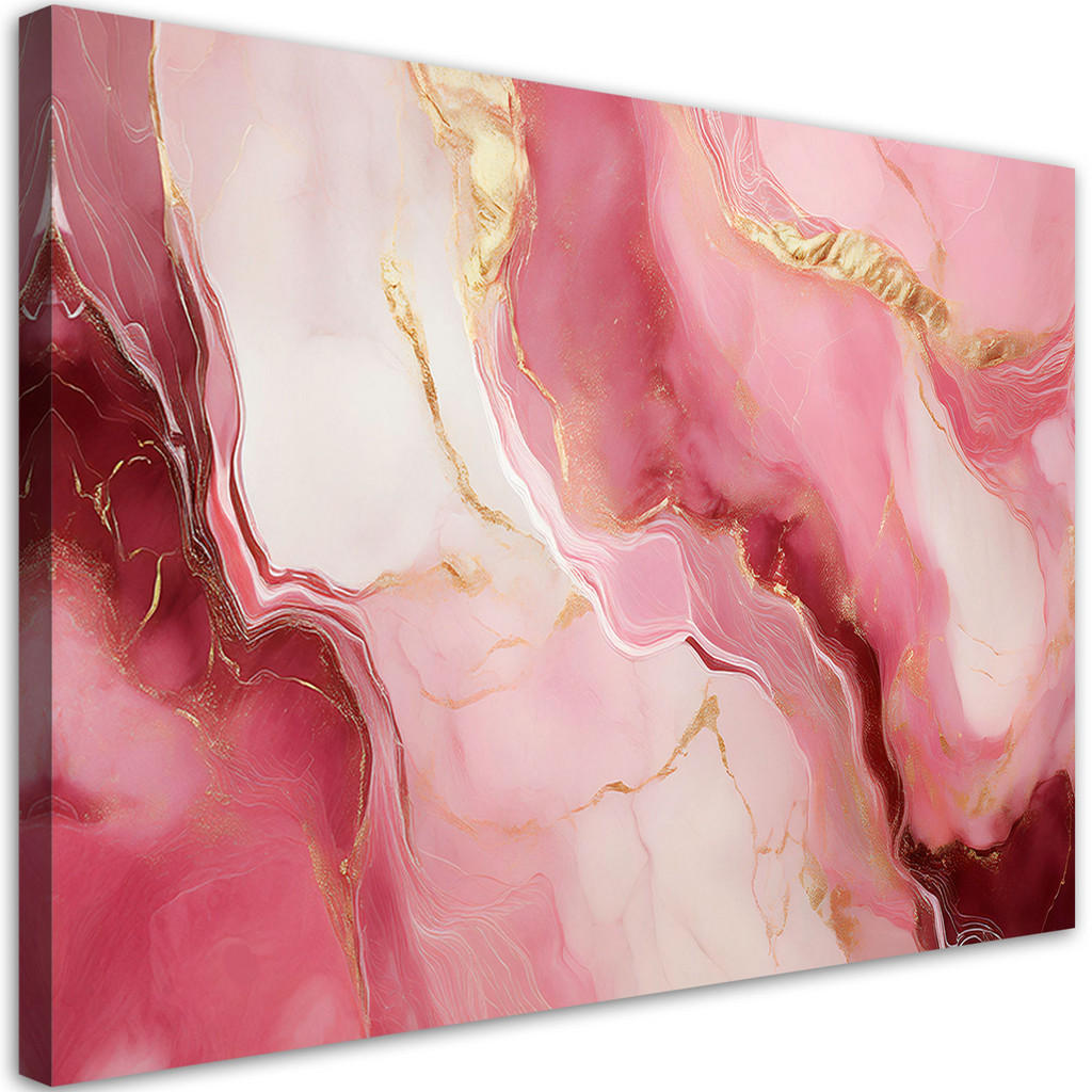 Feeby Leinwandbild, Rosa, Textil, Rechteckig, 120x80 cm, Bilder und Zubehör, Wandbilder, Leinwandbilder von Feeby