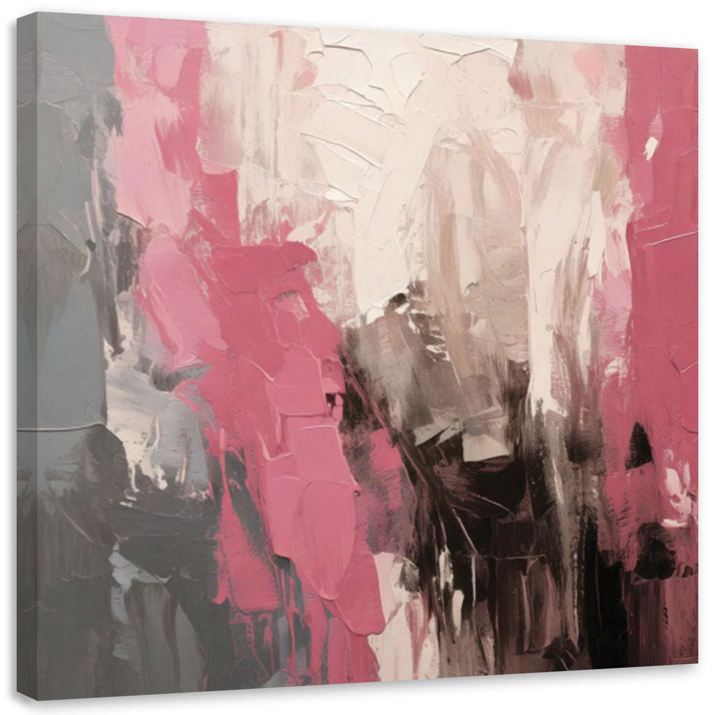 Feeby Leinwandbild, Rosa, Textil, Abstrakt, Quadratisch, 40x40 cm, Bilder und Zubehör, Wandbilder, Leinwandbilder Feeby Leinwandbild, Rosa, Textil, Abstrakt, Quadratisch, 40x40 cm, Bilder und Zubehör, Wandbilder, Leinwandbilder von Feeby