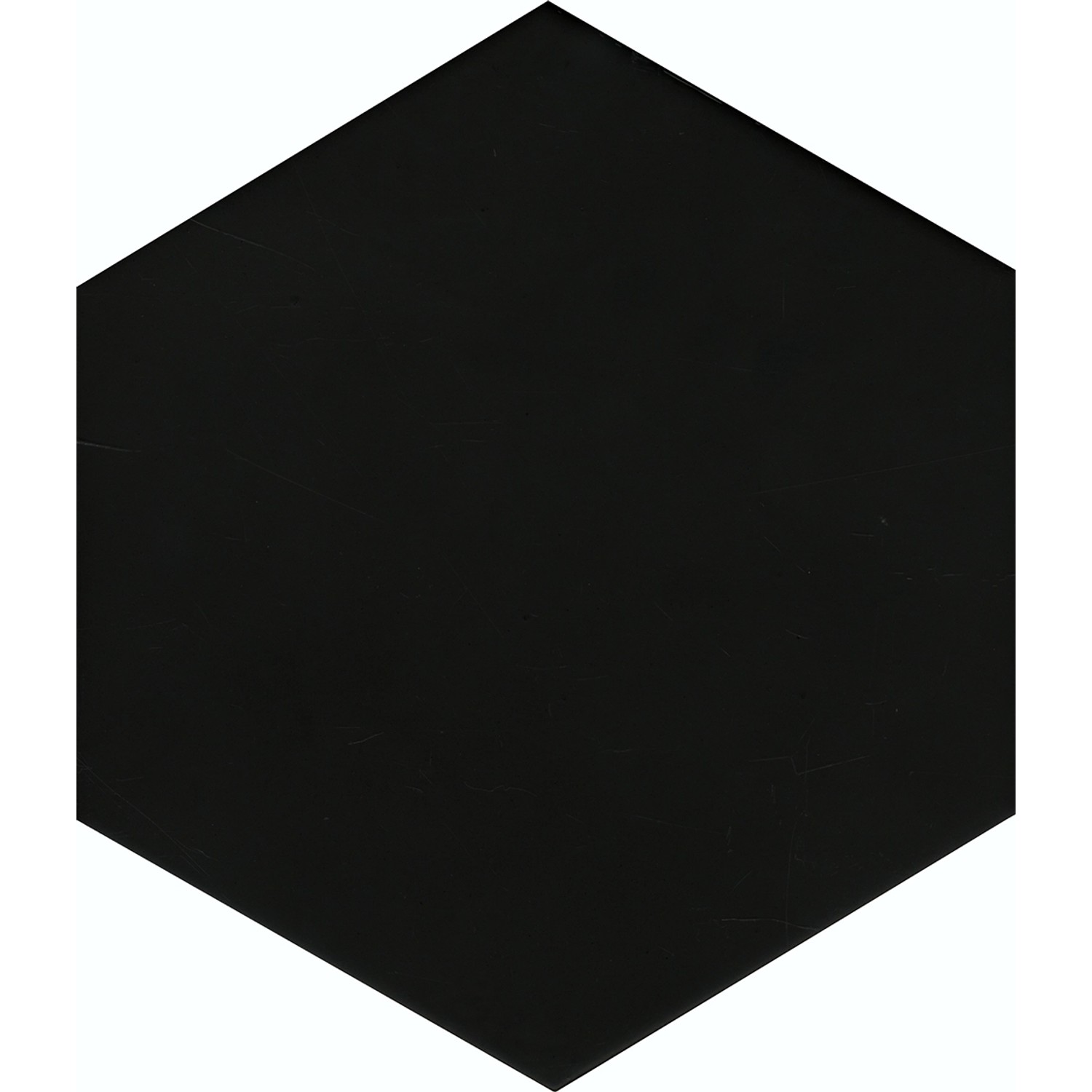 Feinsteinzeug Hexagon Solid Black Glasiert Matt 21,5 x 25 x 0,9 cm von -