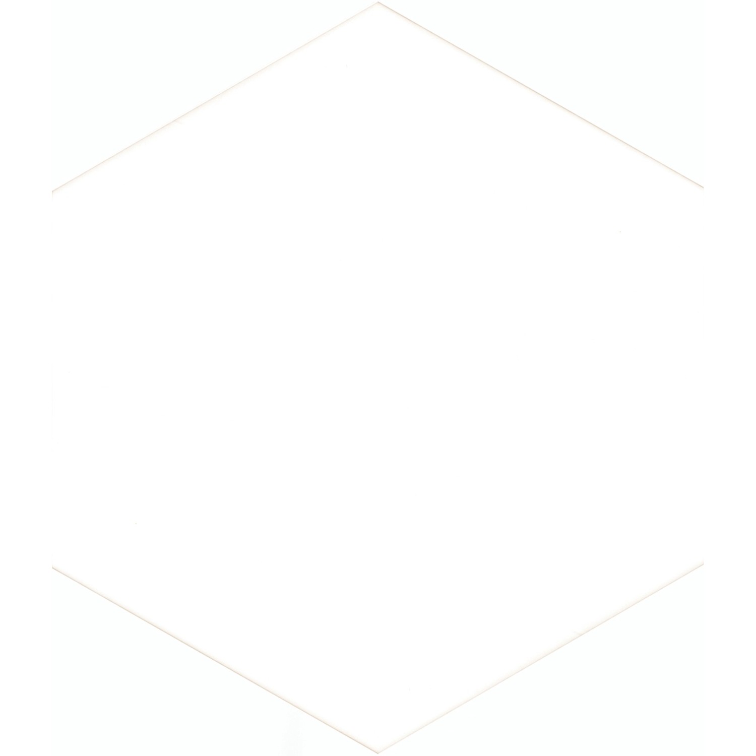 Feinsteinzeug Hexagon Solid White Glasiert Matt 21,5 x 25 x 0,9 cm von -