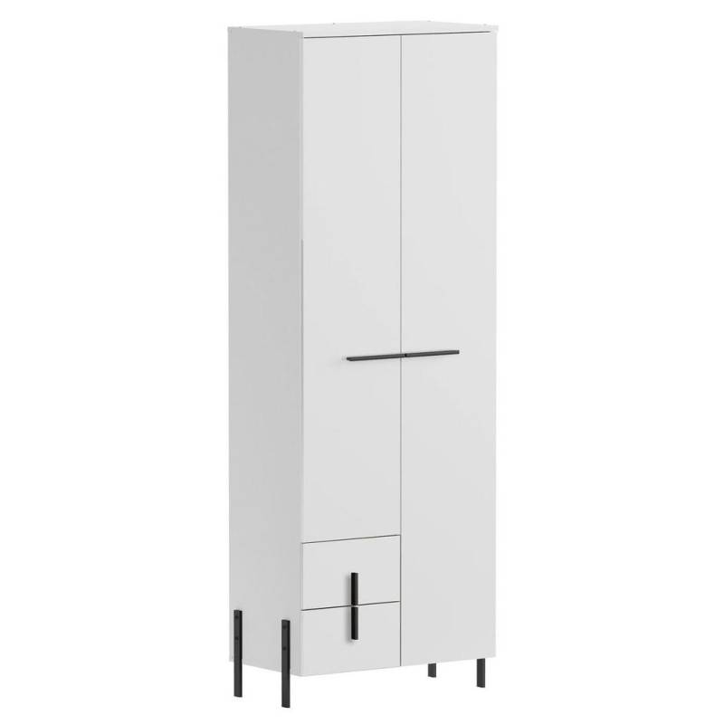Feldmann-Wohnen GARDEROBENSCHRANK Weiß, Schwarz