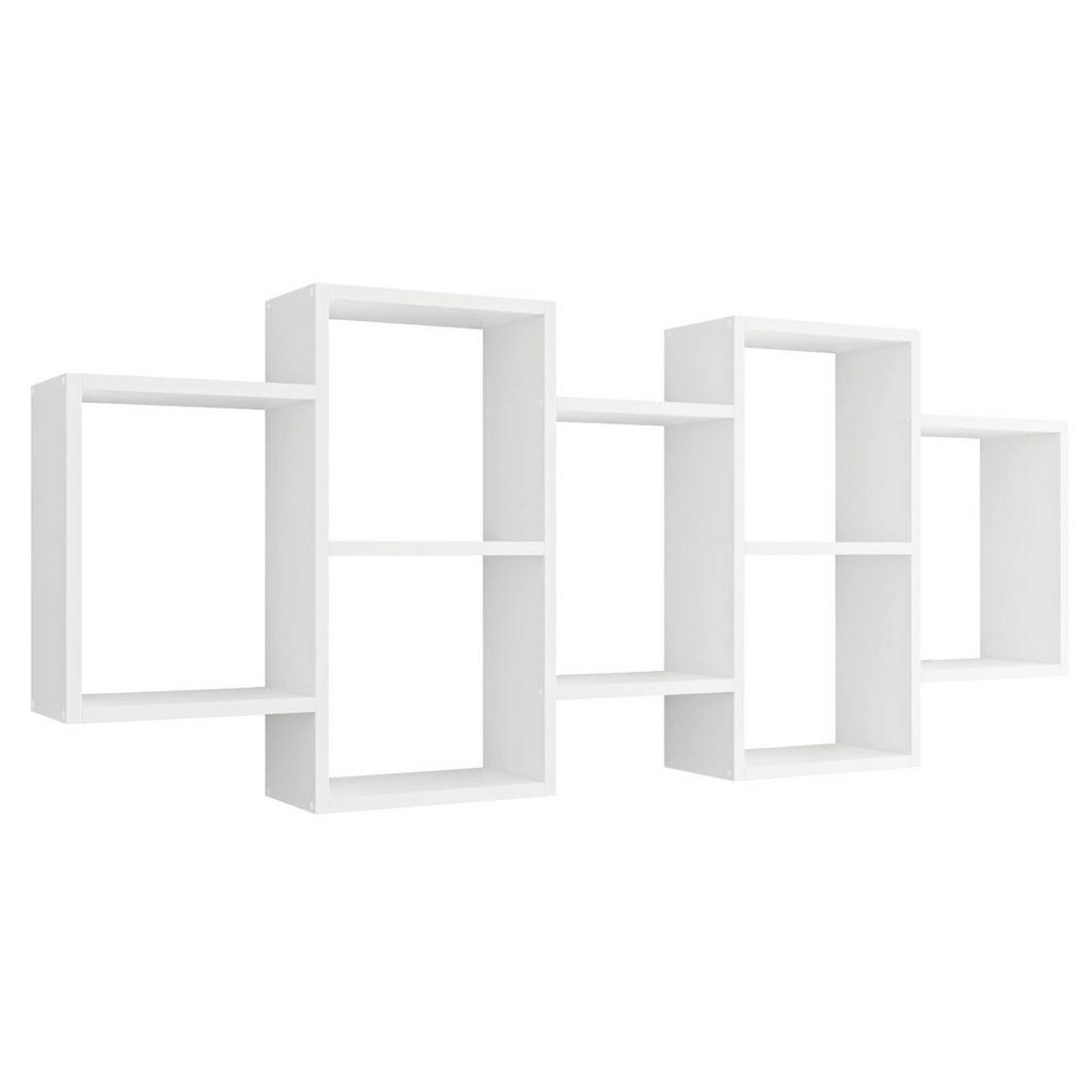 Feldmann-Wohnen Wandregal, Weiß, Holz, 7 Fächer, Rechteckig, 160.5x65x18 cm, Wohnzimmer, Regale, Wandregale von Feldmann-Wohnen