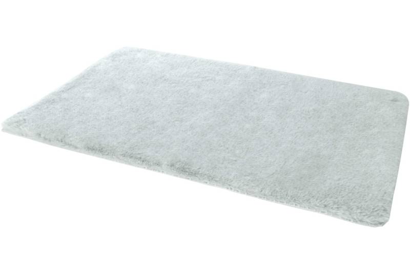 Fellteppich 60 x 90 cm hellgrau rechteckig Dekofell Teppich täuschend echt