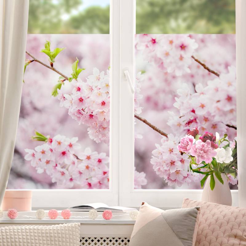 Fensterfolie Japanische Kirschblüten