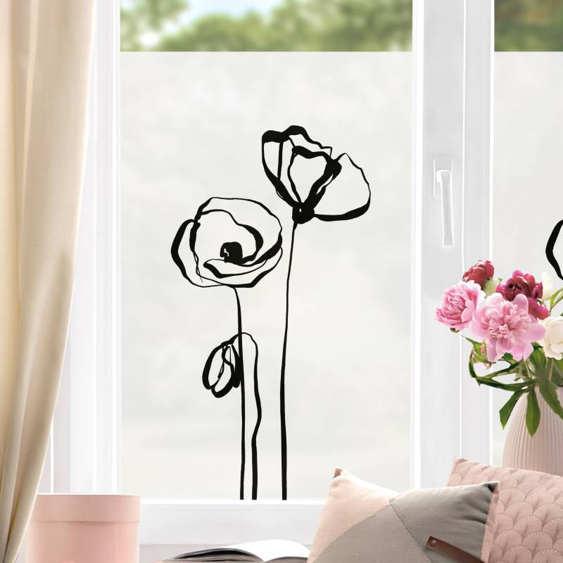 Fensterfolie Mohn Illustration I