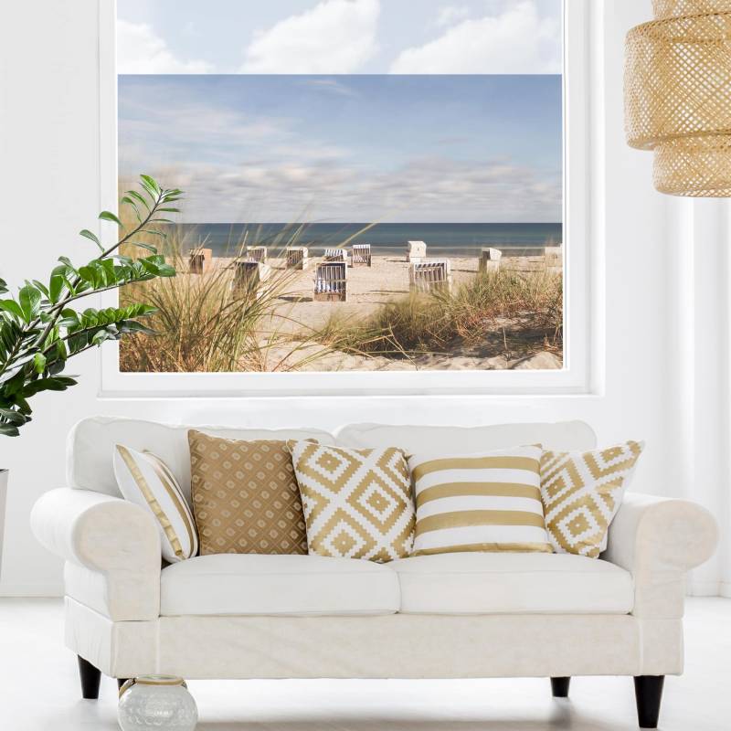 Fensterfolie Ostsee und Strandkörbe