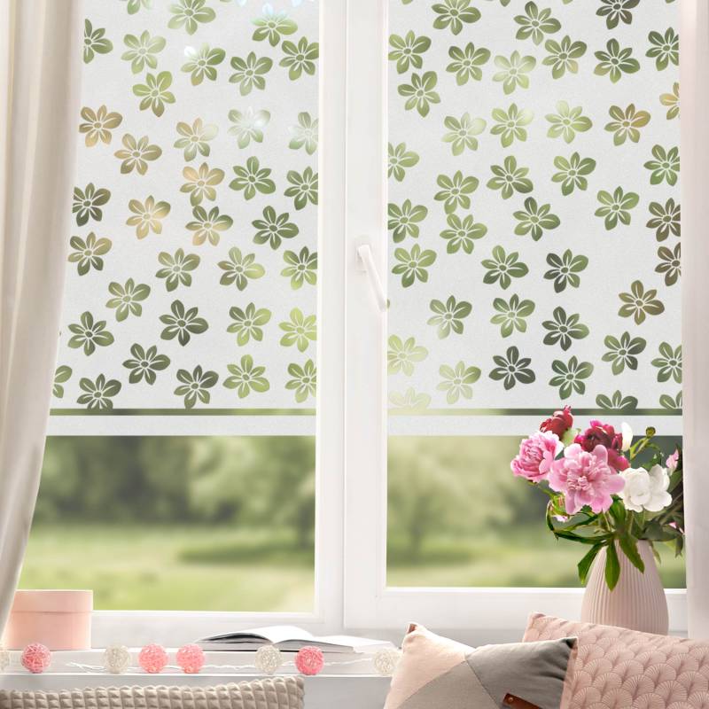 Fensterfolie Sichtschutz No.UL7 Streublümchen Rollo III