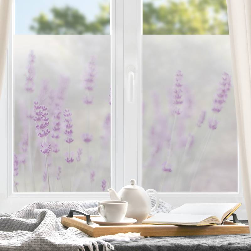 Fensterfolie Sommer im Lavendelfeld