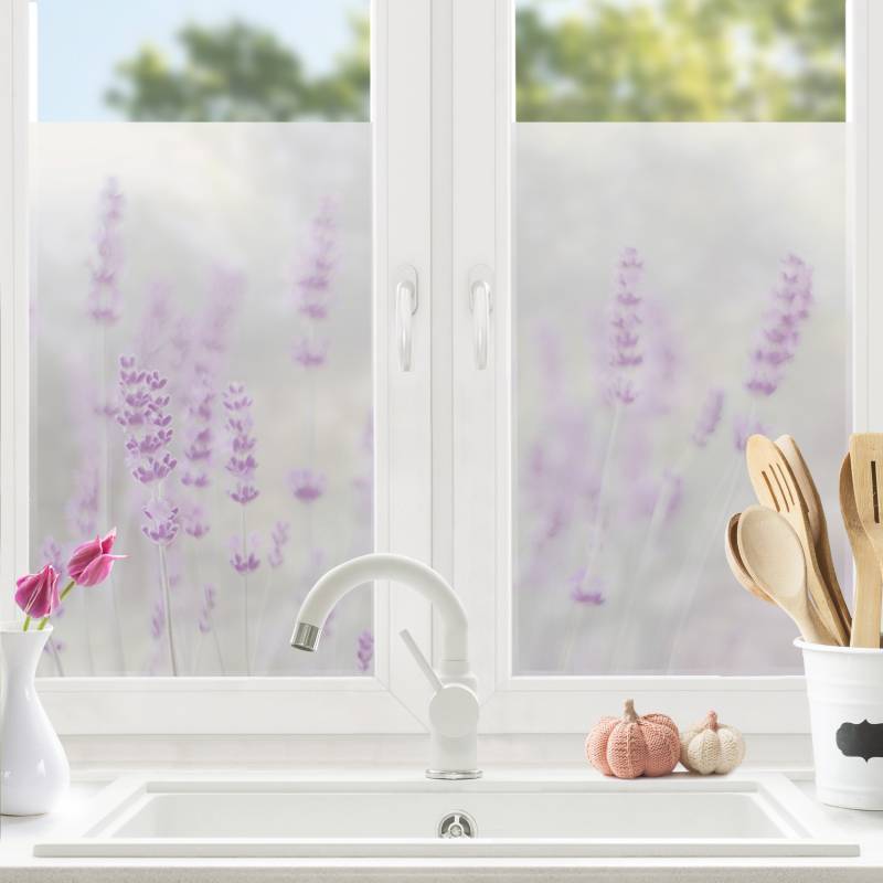 Fensterfolie Sommer im Lavendelfeld