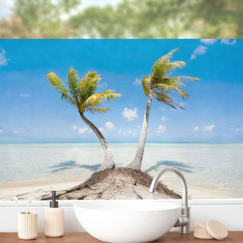 Fensterfolie Urlaub unter Palmen