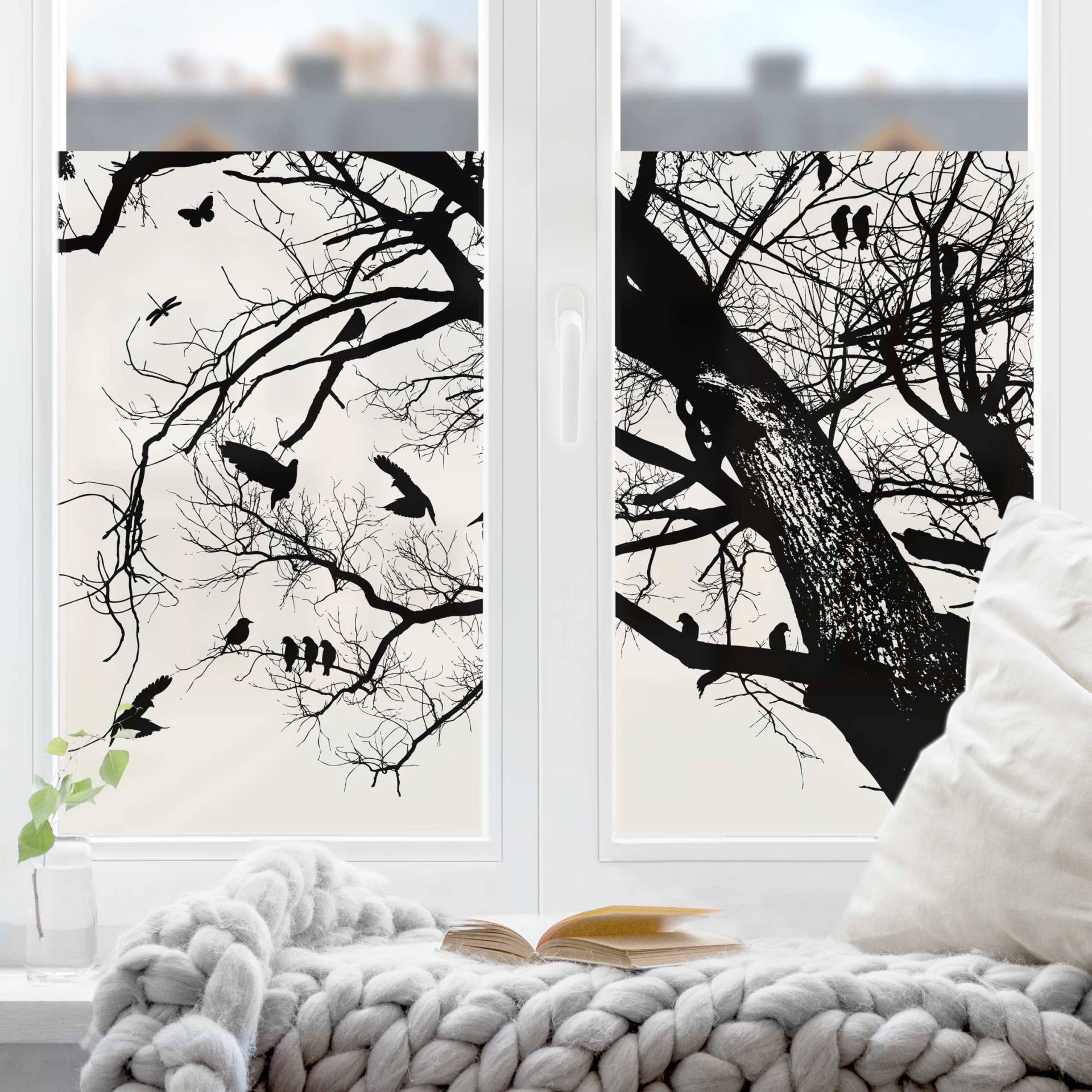 Fensterfolie Vintage Tree in the Sky