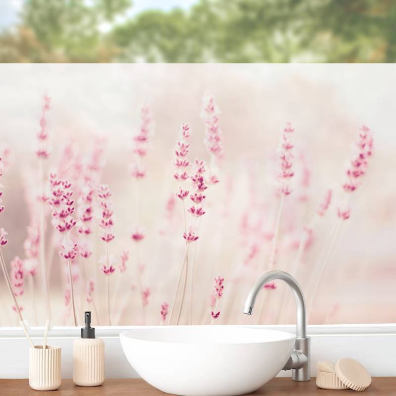 Fensterfolie Zartrosaner Lavendel