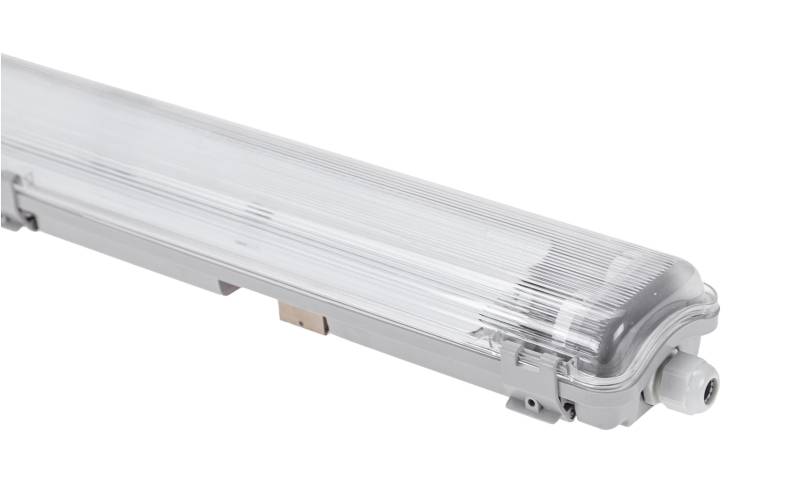 Feuchtraumleuchte, Wannenleuchte, Leiste für 2x 120CM LED Röhren T8 / G13 Wasserschutz IP65