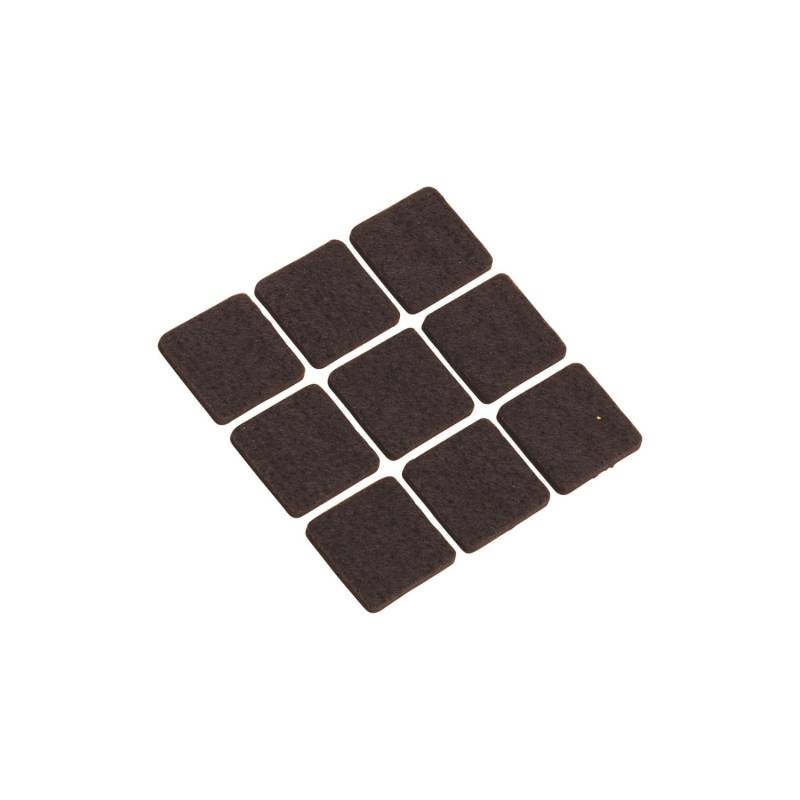 Filzgleiter Selbstklebend 25 mm x 25 mm 9 Stück Braun