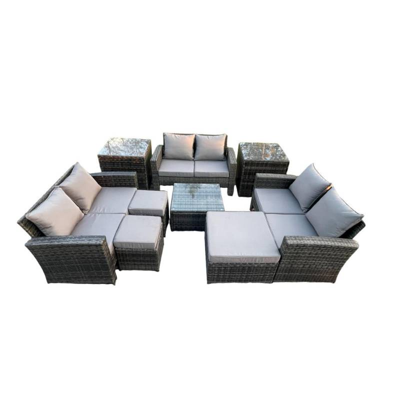 Fimous GARTEN-LOUNGE-SET Dunkelgrau