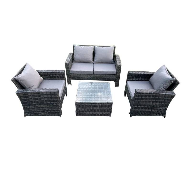 Fimous GARTEN-LOUNGE-SET Dunkelgrau