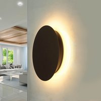 Flache Wandleuchte LED Braun 3000 K rund Ø 25 cm Metall von Nowodvorski