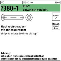 ISO7380-1 010.9 M12x30 verzinkt Linsenschraube mit Innensechskant von NO BRAND