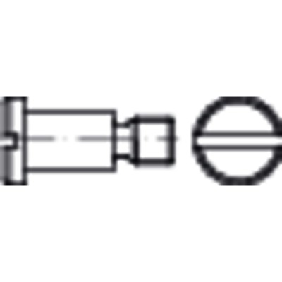 Flachkopfschraube mit Schlitz und Ansatz DIN 923 St. 4.8/5.8 galv.verz. M 5x  8 von Nobrand
