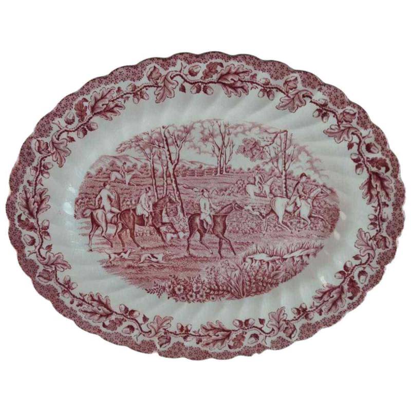 Servierplatte Fleischplatte Myott Country Life Rot gebraucht - akzeptabel
