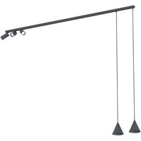 Flexible Hängelampe Aluminium 160 cm GU10 Schwarz von Nowodvorski