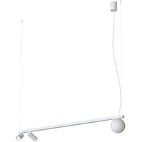 Flexible Hängelampe Aluminium Glas Weiß GU10 G9 107 cm Flexible Hängelampe Aluminium Glas Weiß GU10 G9 107 cm von Nowodvorski