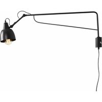 Flexible Wandlampe Metall Schwarz E27 für Steckdose Flexible Wandlampe Metall Schwarz E27 für Steckdose von ALDEX