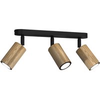 Flexibler Deckenstrahler Holz Metall GU10 3-flammig von Luminex