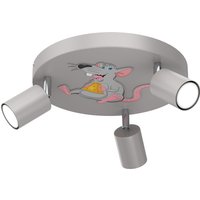 Deckenleuchte Kinderzimmer 3-flammig Grau Ø 30 cm GU10 Deckenleuchte Kinderzimmer 3-flammig Grau Ø 30 cm GU10 von Luminex